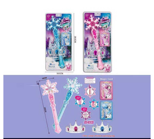 Музична паличка 608 A 33 (100/2) 2 кольори, діадема, звуковий ефект, підсвічування, довжина - 35 см, у слюді