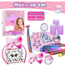 Набір прикрас L 5305 (120/2) 3 олівці з м'якими стрижнями, прикраса для волосся, м'які бігуді, заколки, наліпки, в коробці