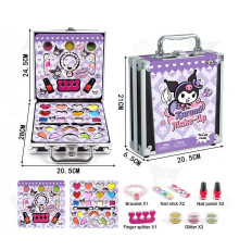 Косметика FT 2077 A (48) тіні, помади, блискітки, лаки, бафи, браслет, у валізі