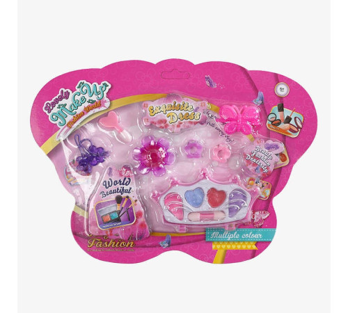 Косметика 557 I-20 (288/2) тіні для повік, помади, шпильки та резинка для волосся, аплікатор, на листі