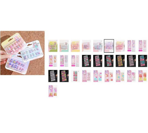 Набір для манікюру C 73157 (1200) ЦІНА ЗА 1 ШТУКУ, герой, 12 накладний нігтів, на листі, ВИДАЄТЬСЯ МІКС