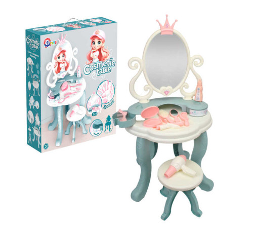 гр Косметичний столик 1638 (3) "Technok Toys", дзеркало, табурет, аксесуари, в коробці