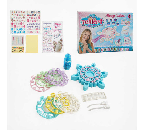 Набір для манікюру 848 А (72/2) платформа, пінцет, стрази, стікери, в коробці