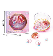 Набір прикрас А 108-4 (240/2) 2 резинки для волосся, каблучка, заколка, прозорий бокс, в коробці