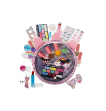 Косметика LD 6052 (72/2) тіні, лаки, помади, аплікатори, глітери, баф, накладні нігті, наліпки, розділювач, сумочка, в пакеті