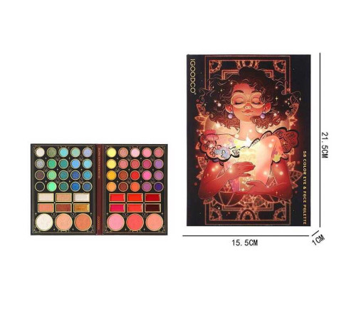 Косметика IG 2947 (96) 58 продуктів для макіяжу, тіні, хайлайтер, рум’яна, помади для губ, в коробці