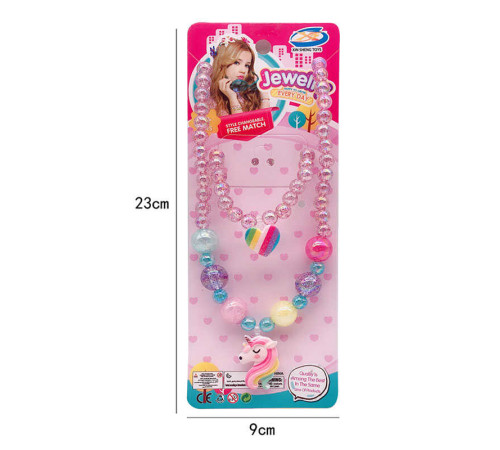 Набір прикрас F 2-59 (600/2) намисто, браслет, прикраса-єдиноріг, в пакеті