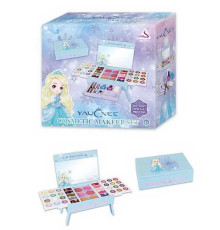 Косметика J 5001 (12/2) 12 тіней, 12 глітерів, лаки, пензлі, рум’яна, пудра, олівці, спонж, блиски для губ, дзеркало, органайзер, в коробці