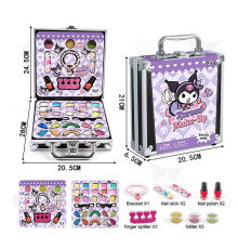 Косметика FT 2077 B (48) тіні, помади, блискітки, лаки, бафи, браслет, у валізі