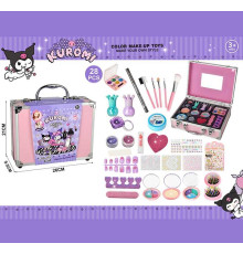 Набір косметики 768-71 C (48/2) тіні, глітер, блискітки, щітка для волосся, аксесуари для манікюру, лак, олівець, блиск, пензлики для макіяжу, у валізі