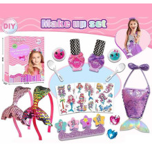 Набір прикрас L 5307 (120/2) сумочка, обруч, прикраси, блискітки, тату, лак для нігтів, розділювач для пальчиків, в коробці