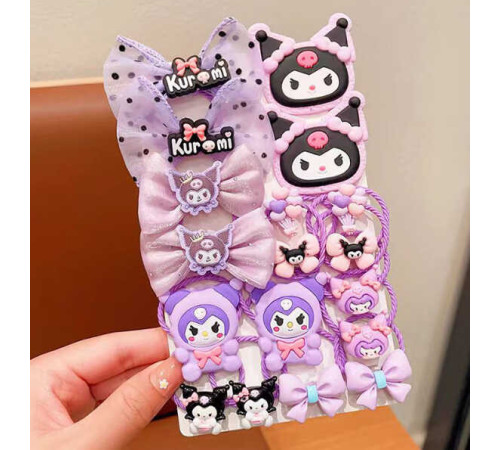 Резинки для волосся C 71048 (500) герой, 12 штук, в пакеті