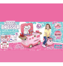 Трюмо 661-3002 (12) "Автобус", машинка, імітація косметики, прикраси, фен, м'яка іграшка, в коробці