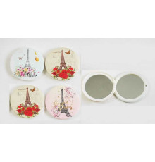 Дзеркальце С 56066 (24) "Весна в Парижі", двостороннє, ЦІНА ЗА 4 ШТУКИ У ПАКЕТІ