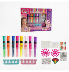 Набір для манікюру 8824 (36/2) 8 ручок, пилочка, наліпки, розділювачі для пальців, в коробці