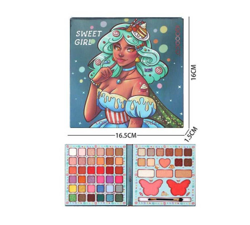 Косметика IG 2949 (144) тіні, рум’яна, пензлик, в коробці