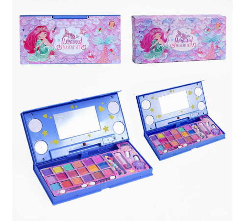 Набір косметики AA 2815-1 (144/2) дзеркало з підсвічуванням, помада, лак для нігтів, тіні, аплікатори, в коробці