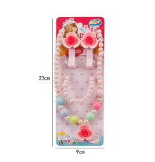 Набір прикрас E 4-5 (960/2) намисто, браслет, 2 заколки, в пакеті