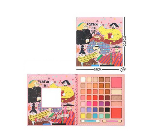 Косметика LK 5171 (96) 35 кольорів тіней, набір хайлайтерів та рум'ян, у коробці