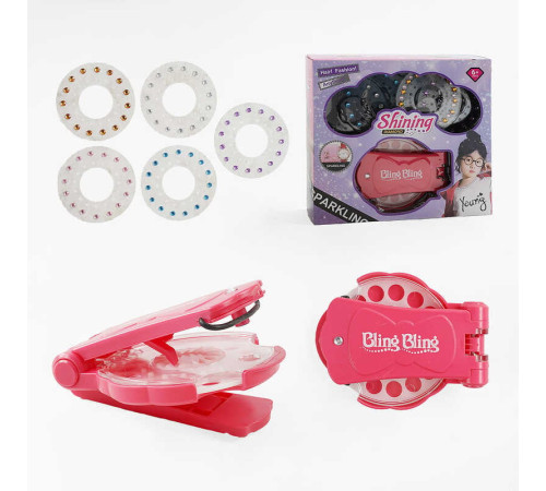 Прикраси для волосся 902-1 (48) 5 пластин з камінцями, 5 кольорів, пристрій для фіксації, в коробці