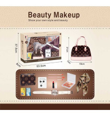 Набір косметики S 1 (24) губна помада, тіні для повік,пензлики для макіяжу, прикраси, годинник, шарф, гаманець, сумочка в коробці