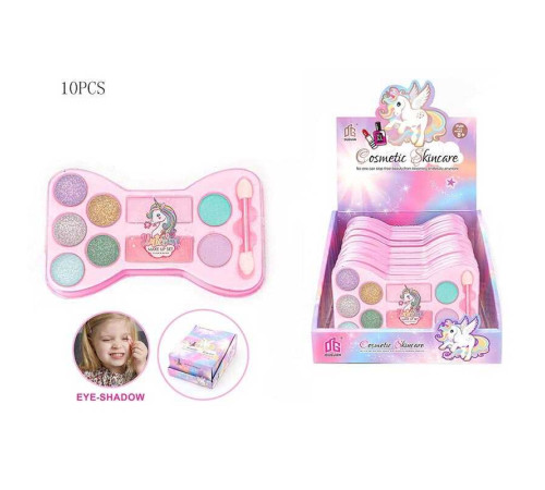 Косметика 2625 C (36/2) ЦІНА ЗА 10 ШТУК В БЛОЦІ, тіні для повік, глітер, аплікатор, в коробці