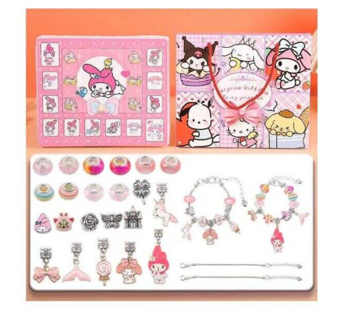 Набір прикрас M 18595 (144) герой, основи для прикрас, шарми, в коробці