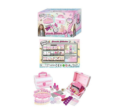 Набір для манікюру J 1148 B (24) лаки, накладні нігті, набір для стемпінгу, підставка, розділювач для пальчиків, пилочка, в коробці