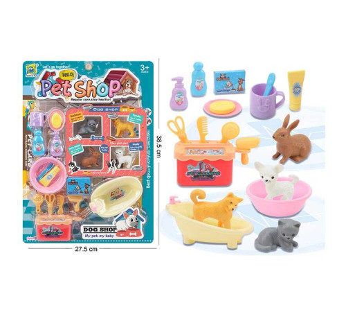 Набір тварин 666-52 (72/2) 4 улюбленця, аксесуари, на листі – в наличии! Купите сейчас у KAZKOVA