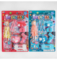Набір лікаря 706-18 (96/2) 2 кольори, лялька, 11 елементів, на листі
