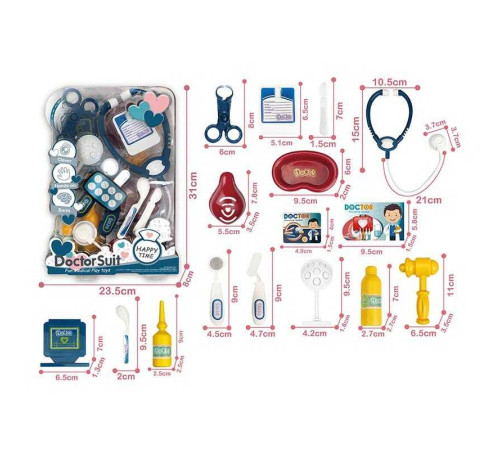Набір лікаря 8805-1 (36) стетоскоп, медичне приладдя, муляжі ліків, в слюді – в наличии! Купите сейчас у KAZKOVA