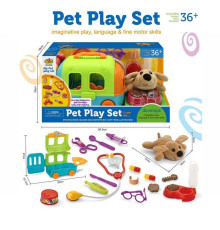 Набір ветеринара KJ 15 A-4 (24) м'яка іграшка, переноска, аксесуари, в коробці