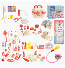 Набір лікаря 769 L (36/2) стетоскоп, звук серцебиття, підсвічування, 2 термометри, ліхтарик, молоточок, медичне приладдя, інструменти для огляду, в боксі, в коробці