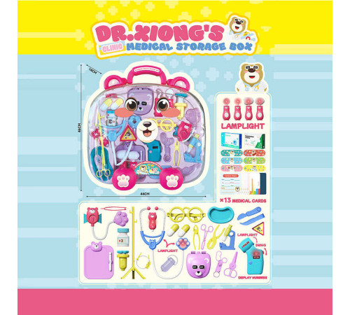 Набір лікаря 527 E-1 (12/2) звук, підсвічування, стетоскоп, прилад для вимірювання тиску, інструменти для огляду, аксесуари для гри, у валізі – в наличии! Купите сейчас у KAZKOVA