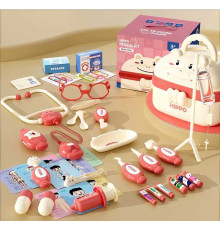 Набір лікаря HZ 888 A (48/2) стетоскоп, термометр, ліхтарик на батарейках, підсвічування, шприц, окуляри для лікаря, аксесуари, в коробці