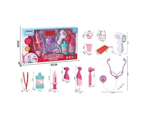 Набір лікаря A 82-2 (48/2) бормашина вібрує, заводний механізм, термометр, стетоскоп, пінцет, шприц, таблетки, баночки, в коробці – в наличии! Купите сейчас у KAZKOVA