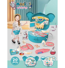 Набір лікаря 8923 (144/2) "Слоник", 20 предметів, у валізі