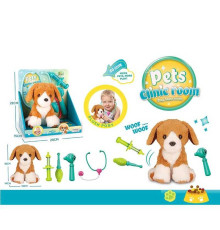 Цуценя DR 5098 (48/2) м’яка іграшка, медичне приладдя, 4 аксесуари, висота іграшки 17 см, в коробці
