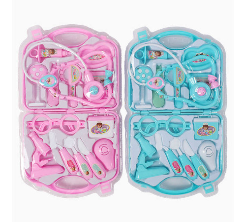 Набір лікаря DF 546-11 A/B (72/2) 2 кольори, стетоскоп, шприц, термометр, мікроскоп, окуляри, аксесуари, в слюді – в наличии! Купите сейчас у KAZKOVA