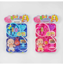 Набір лікаря 3 А 318 (72/2) 2 кольори, пупс, валіза, в слюді