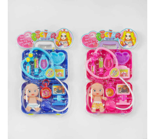 Набір лікаря 3 А 318 (72/2) 2 кольори, пупс, валіза, в слюді – в наличии! Купите сейчас у KAZKOVA