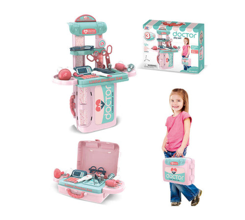Набір лікаря 008-975 (24) 12 ігрових елементів, валіза, медична стійка, в коробці – в наличии! Купите сейчас у KAZKOVA