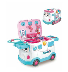 Набір лікаря 661-543 (12/3) 16 предметів, стетоскоп, ножиці, шприц, градусник, окуляри, в боксі