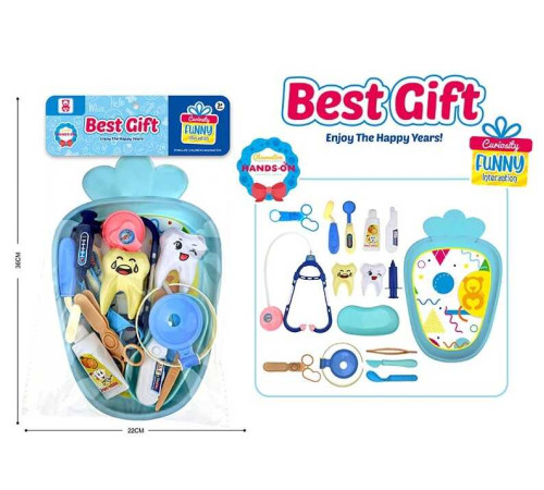 Набір лікаря 9093 (168/2) стетоскоп, термометр, прилад для перевірки зору, уби, ліки та операційне приладдя, у пакеті – в наличии! Купите сейчас у KAZKOVA