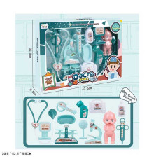 Набір лікаря 502-172 (48/2) стетоскоп, операційне приладдя, маленький пупс, у коробці