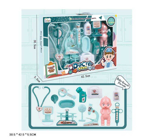 Набір лікаря 502-172 (48/2) стетоскоп, операційне приладдя, маленький пупс, у коробці – в наличии! Купите сейчас у KAZKOVA