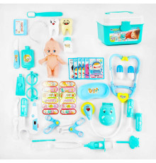 Набір лікаря HZB 811 B (36/2) підсвічування, пупс, аксесуари, у валізі