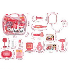 Набір лікаря 8807 A10 (36/2) ШТРИХ=02553 стетоскоп, інструменти, муляжі упаковок з ліками, бейджик пацієнта, у валізі
