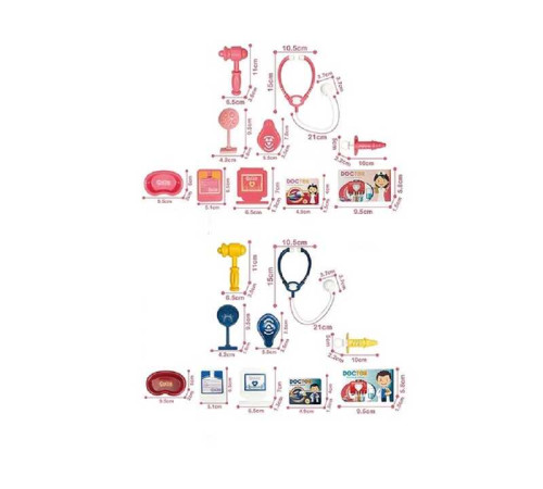 Набір лікаря 8807-7 / 8807 A7 (36/2) 2 види, стетоскоп, інструменти, муляжі упаковок з ліками, бейджик пацієнта, у пакеті – в наличии! Купите сейчас у KAZKOVA