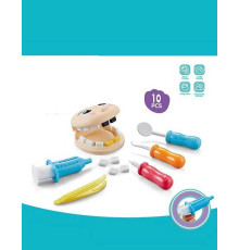 Набір стоматолога QY 851 (48/2) 10 елементів, пацієнт, знімні зуби, інструменти, у пакеті